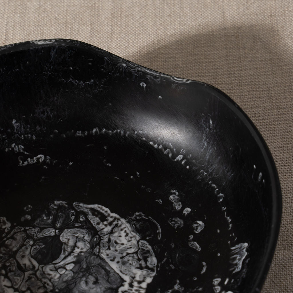 Flow Resin Salad Bowl | Ash Black - - - Saardé - Saardé.