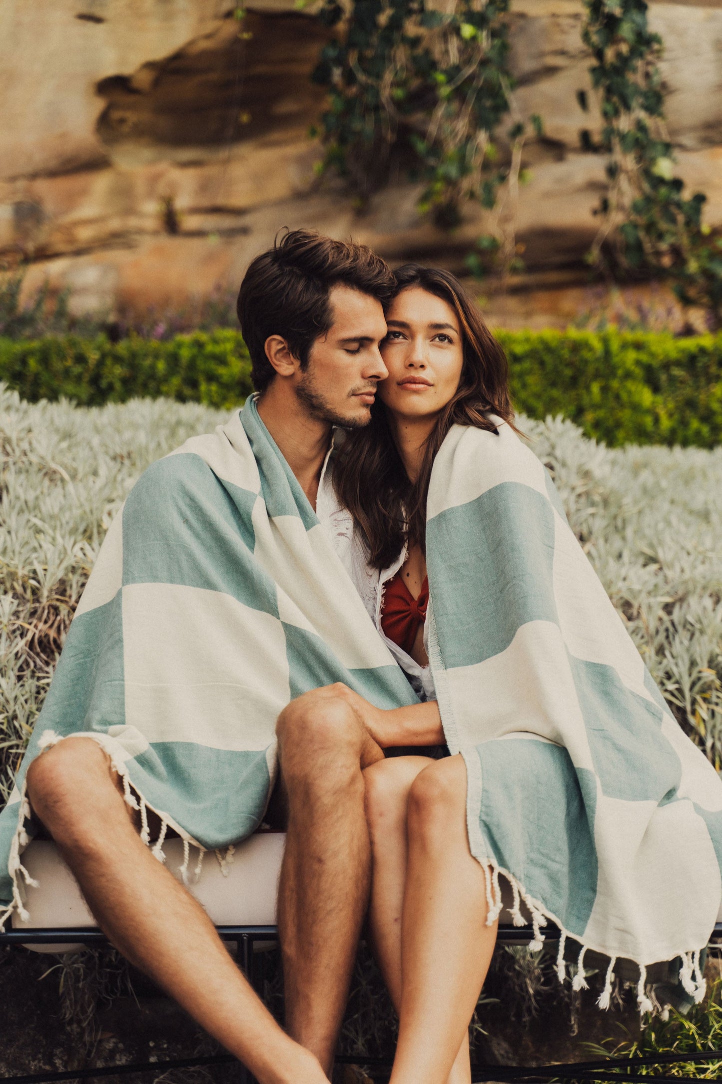 Sicily Cotton Throw | Tuscan Green - - - Saardé - Saardé.