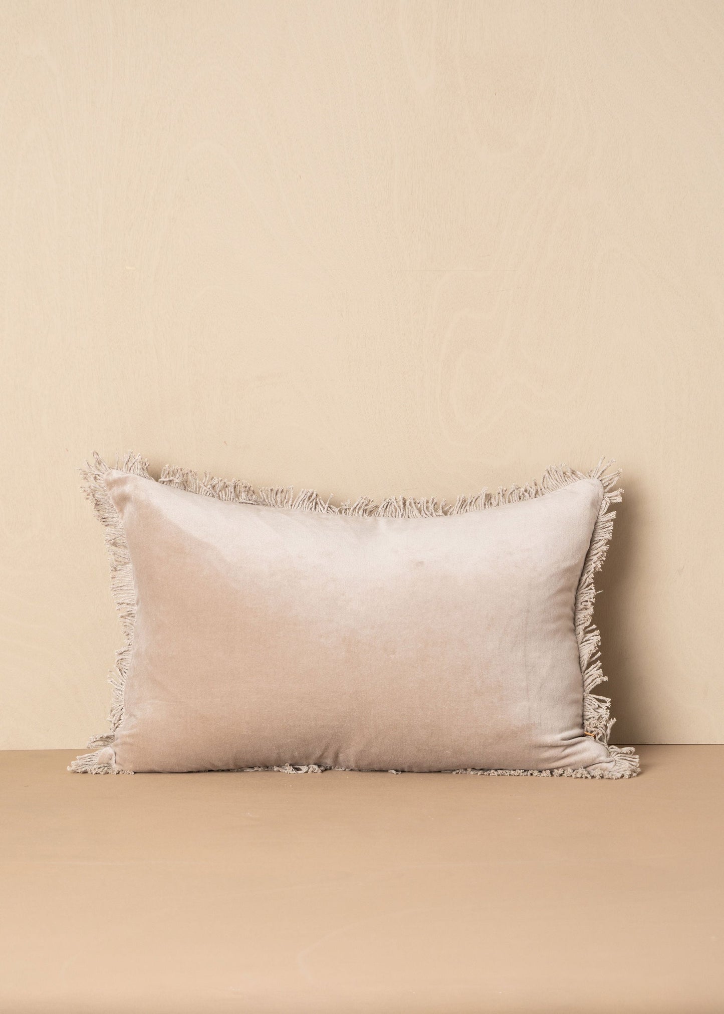 Velvet Cushion | Stone - Lumbar (With Feather Insert) - Lumbar (With Feather Insert) - Saardé - Saardé.