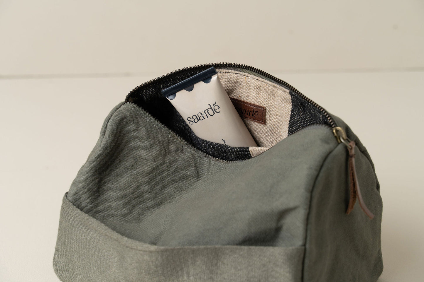 Journey Toiletry Canvas Bag | Olive - - - Saardé - Saardé.