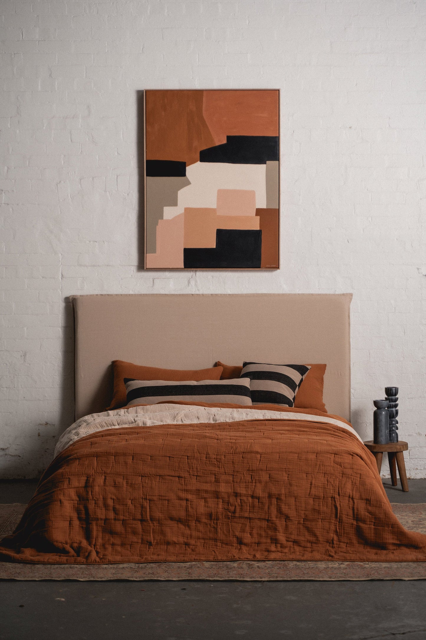 Enes Pillowcases | Terracotta | Set of 2 - - - Saardé - Saardé.