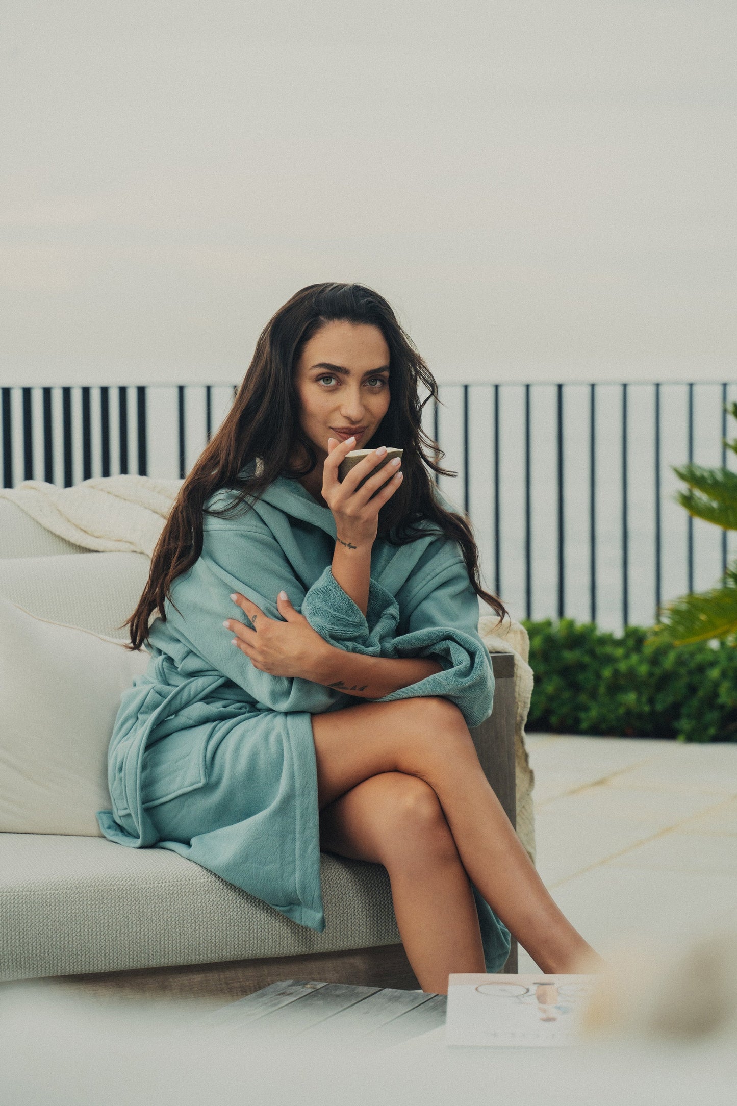 Vintage Wash Robe | Sage - - - Saardé - Saardé.