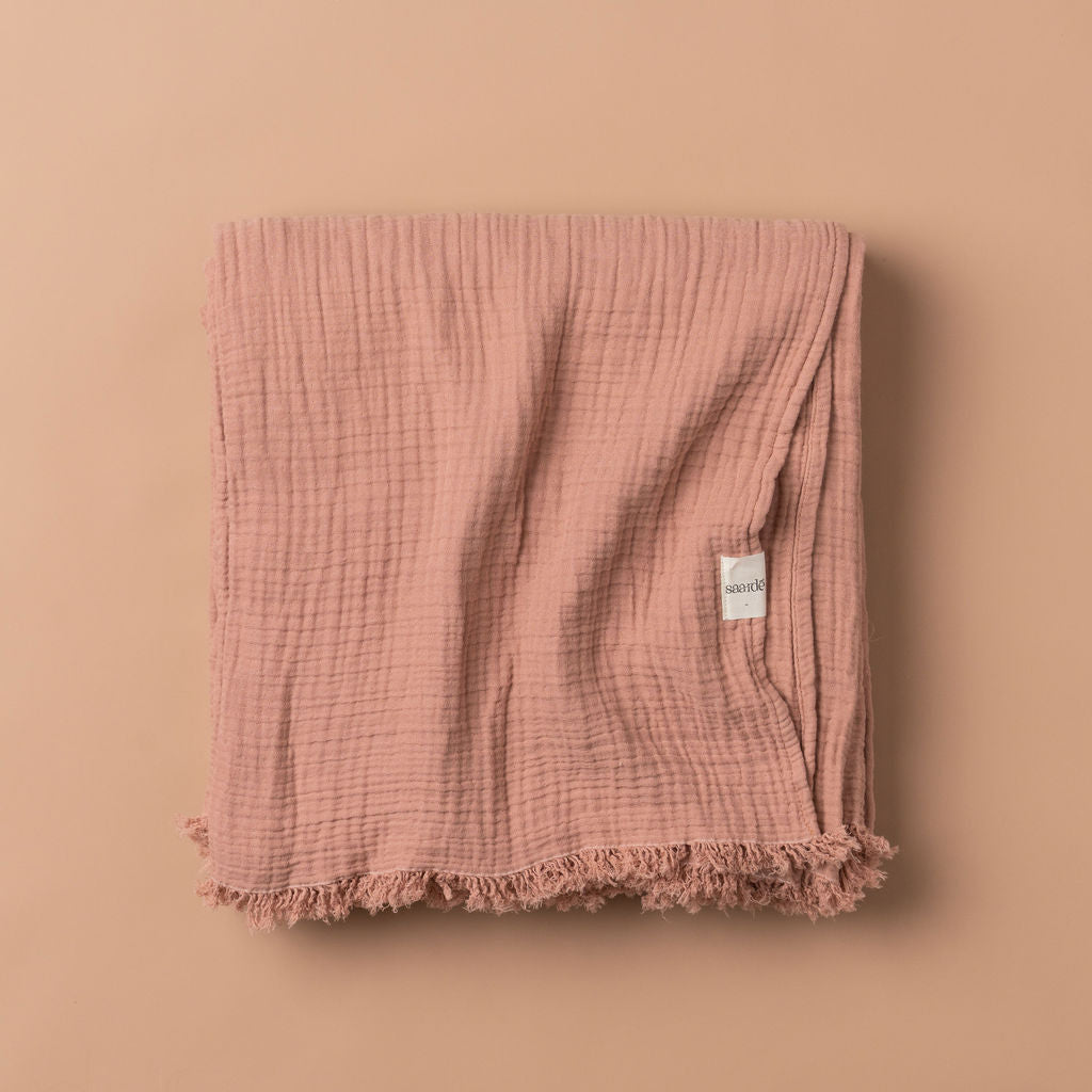 Enes Cotton Bedcover | Blush - - - Saardé - Saardé.
