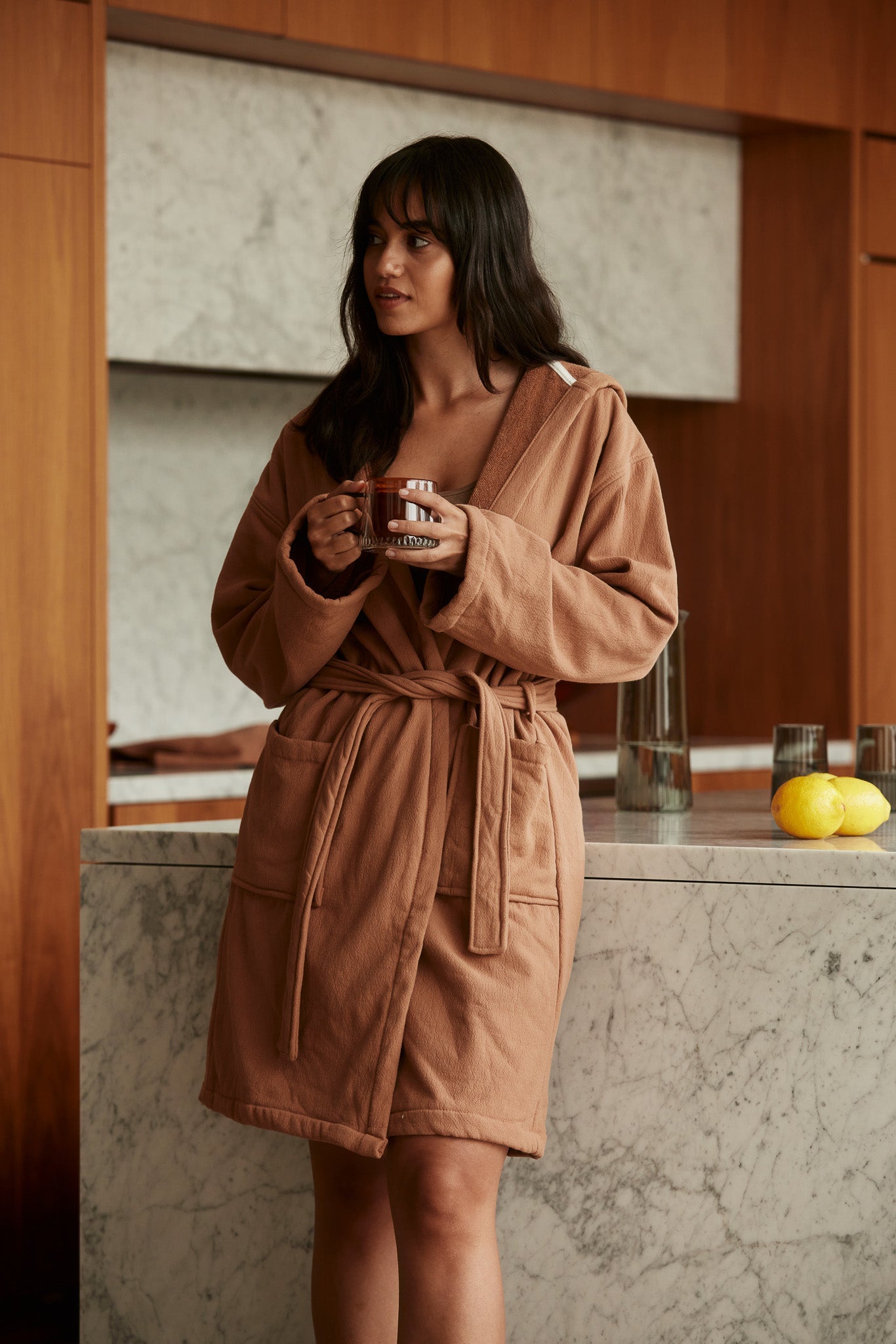Vintage Wash Robe | Terracotta - - - Saardé - Saardé.