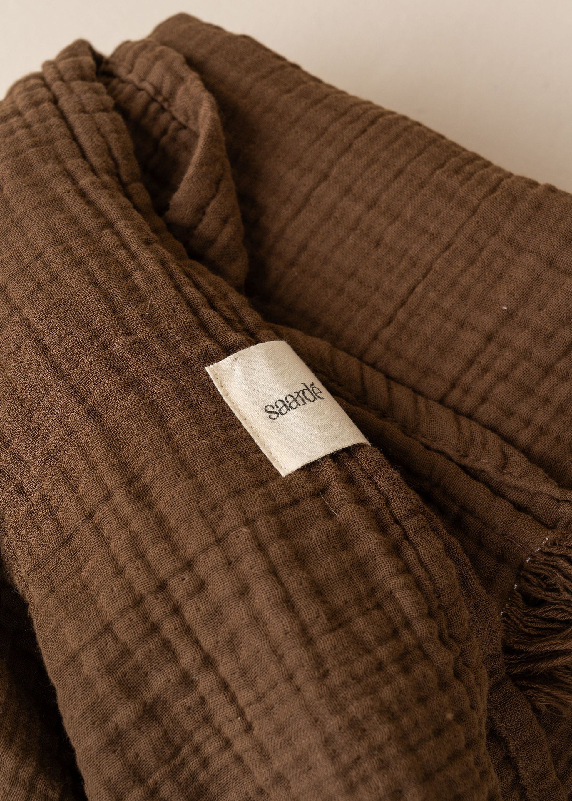 Enes Cotton Bedcover | Chocolate - - - Saardé - Saardé.