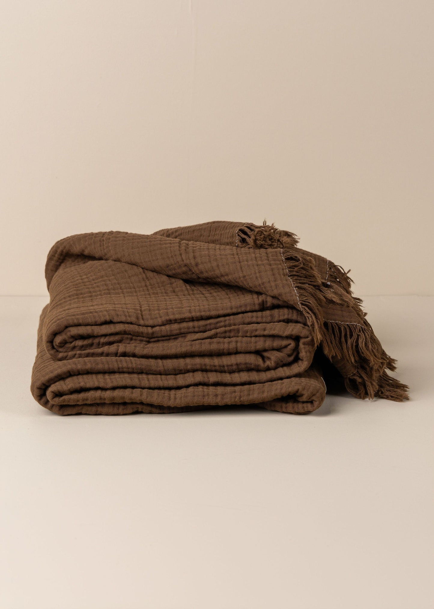 Enes Cotton Bedcover | Chocolate - - - Saardé - Saardé.