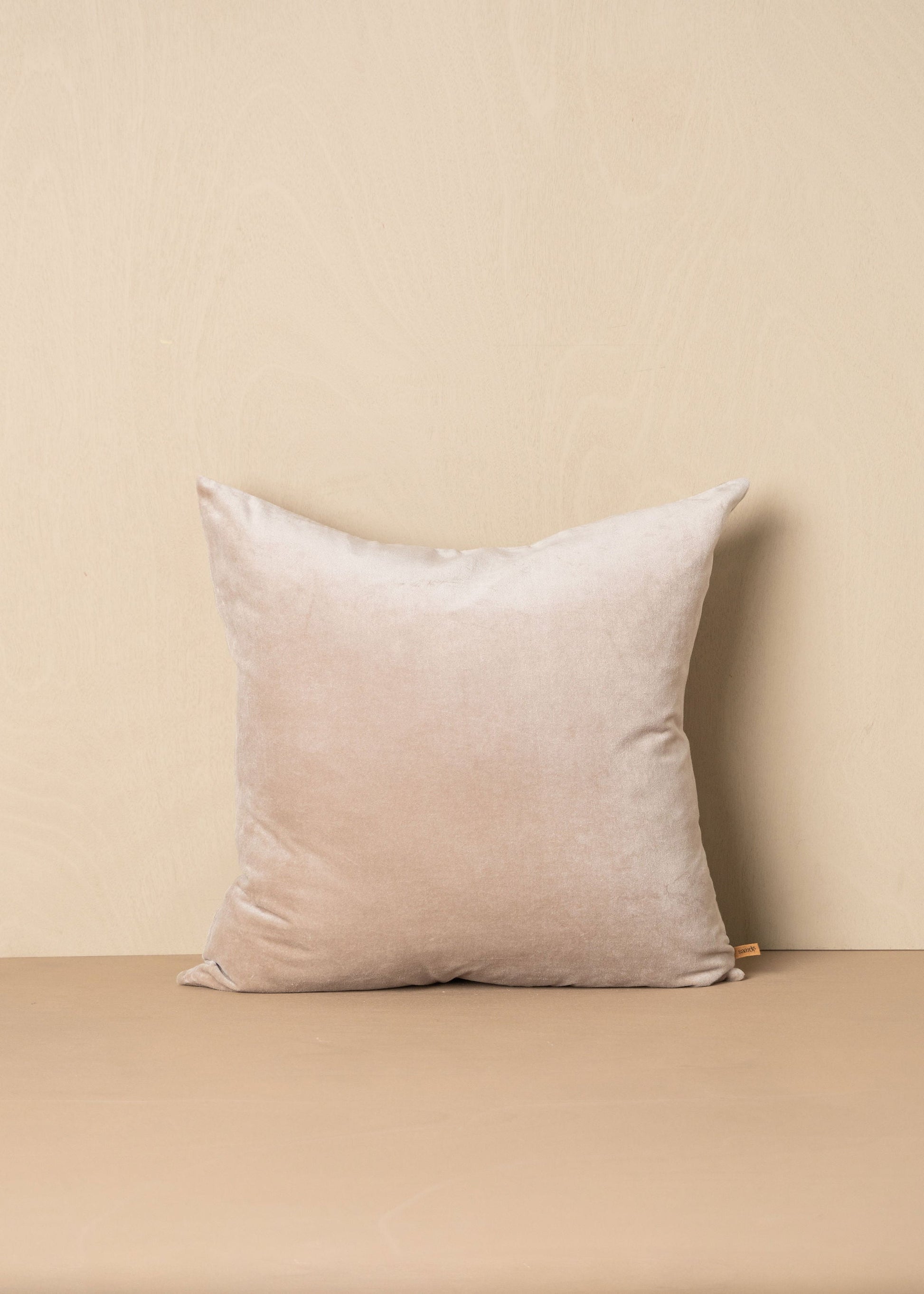 Linen/Velvet Cushion | Stone - Square - Square - Saardé - Saardé.