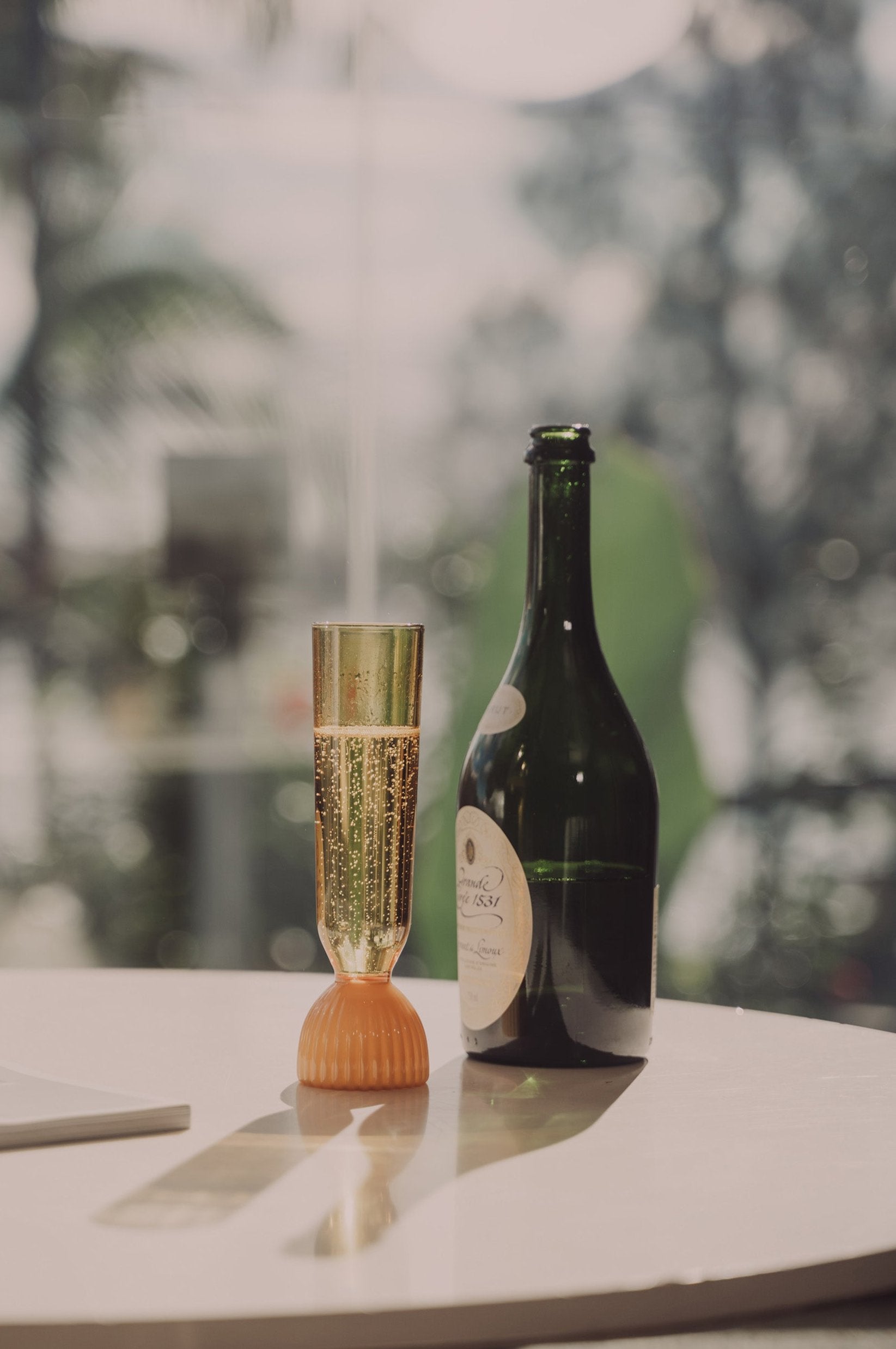 Kairos Champagne Flute | Yellow Topaz | Set of 2 -  -  - Saardé - Saardé.