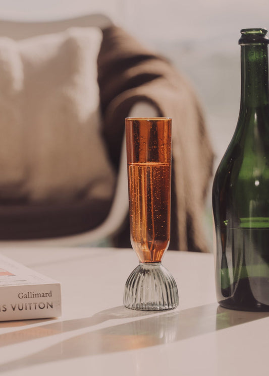 Kairos Champagne Flute | Smoke | Set of 2 - - - Saardé - Saardé.