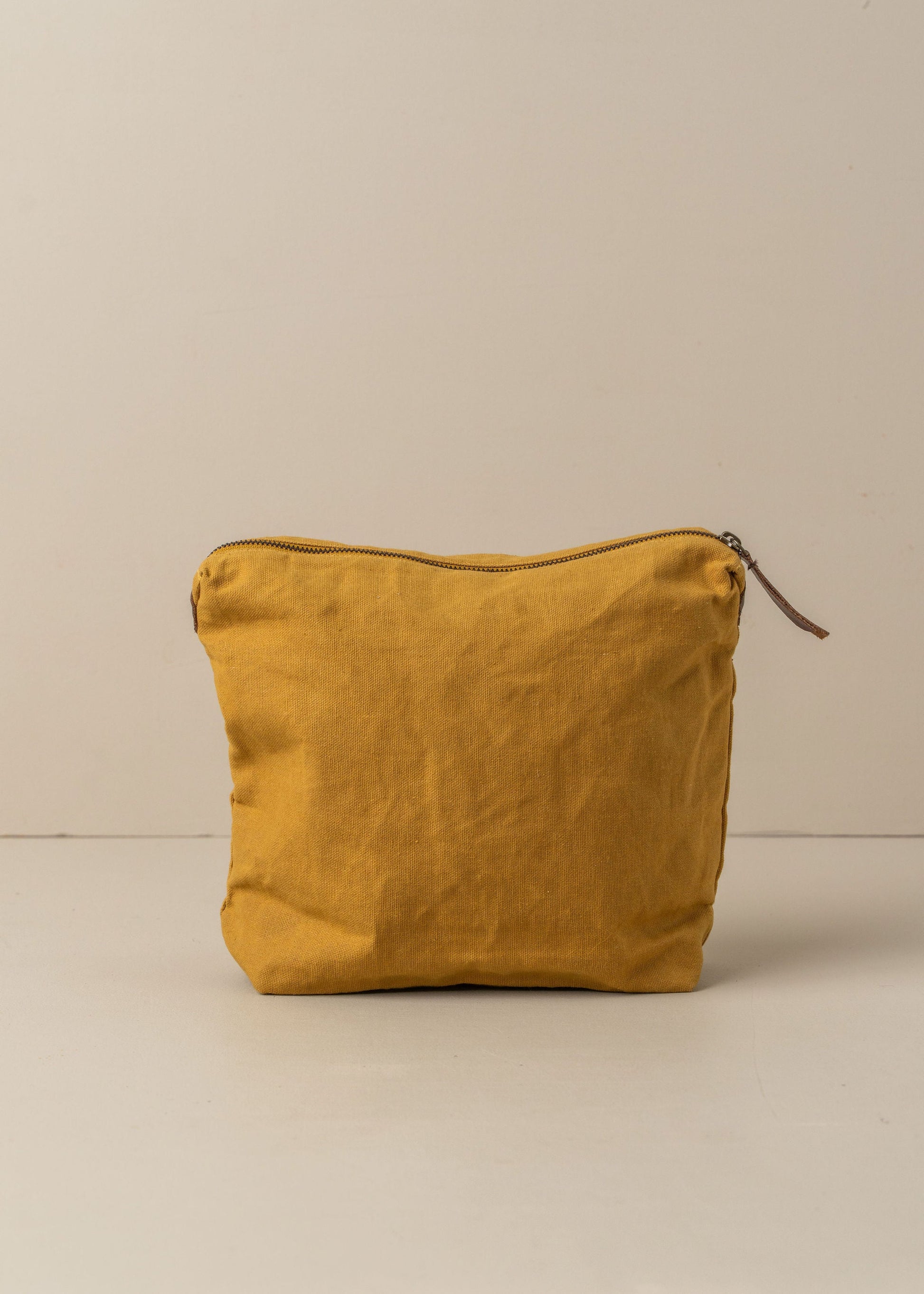 Journey Makeup Canvas Bag | Mustard - - - Saardé - Saardé.