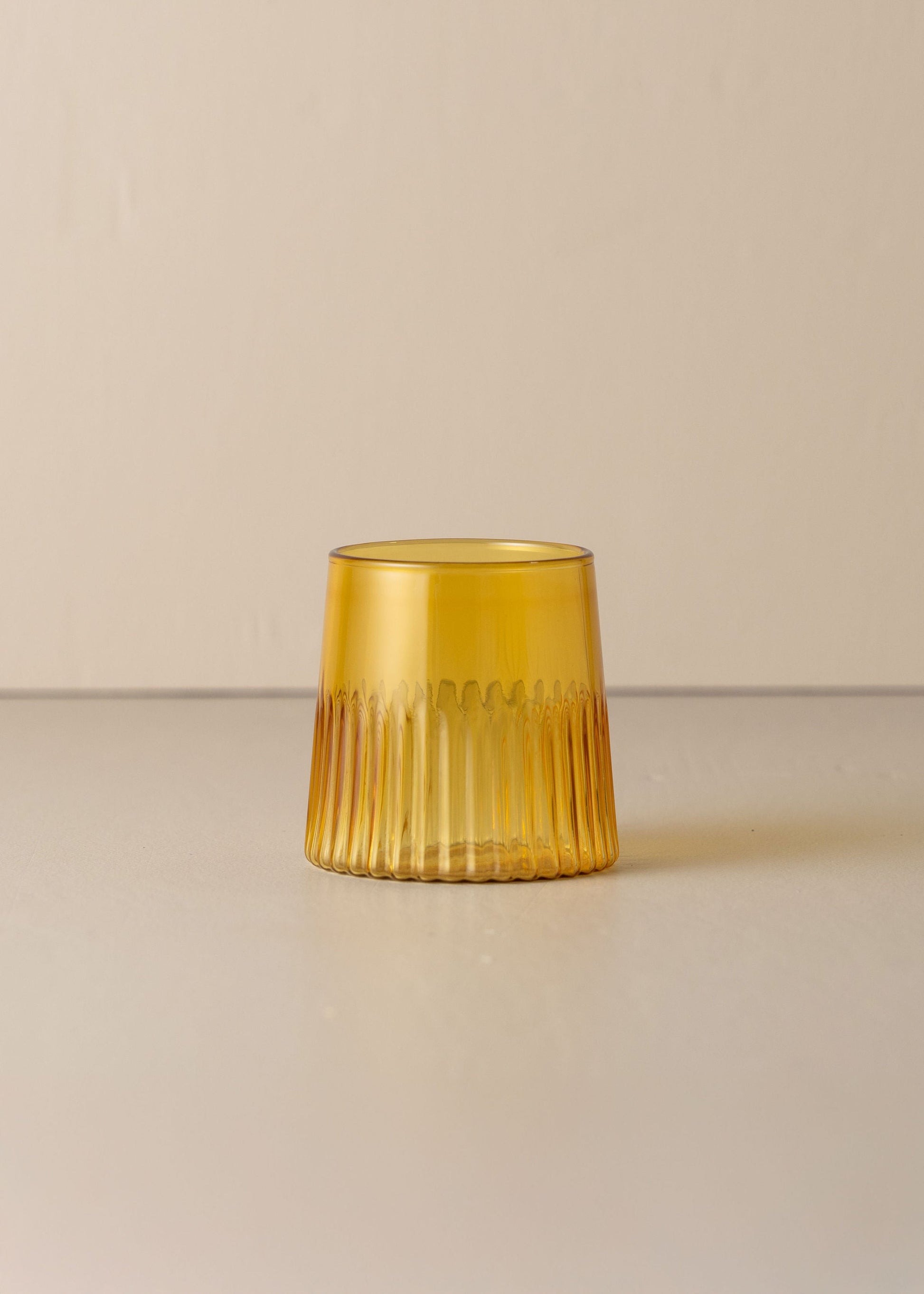 Kairos Medium Water Glass | Yellow Topaz | Set of 4 - - - Saardé - Saardé.