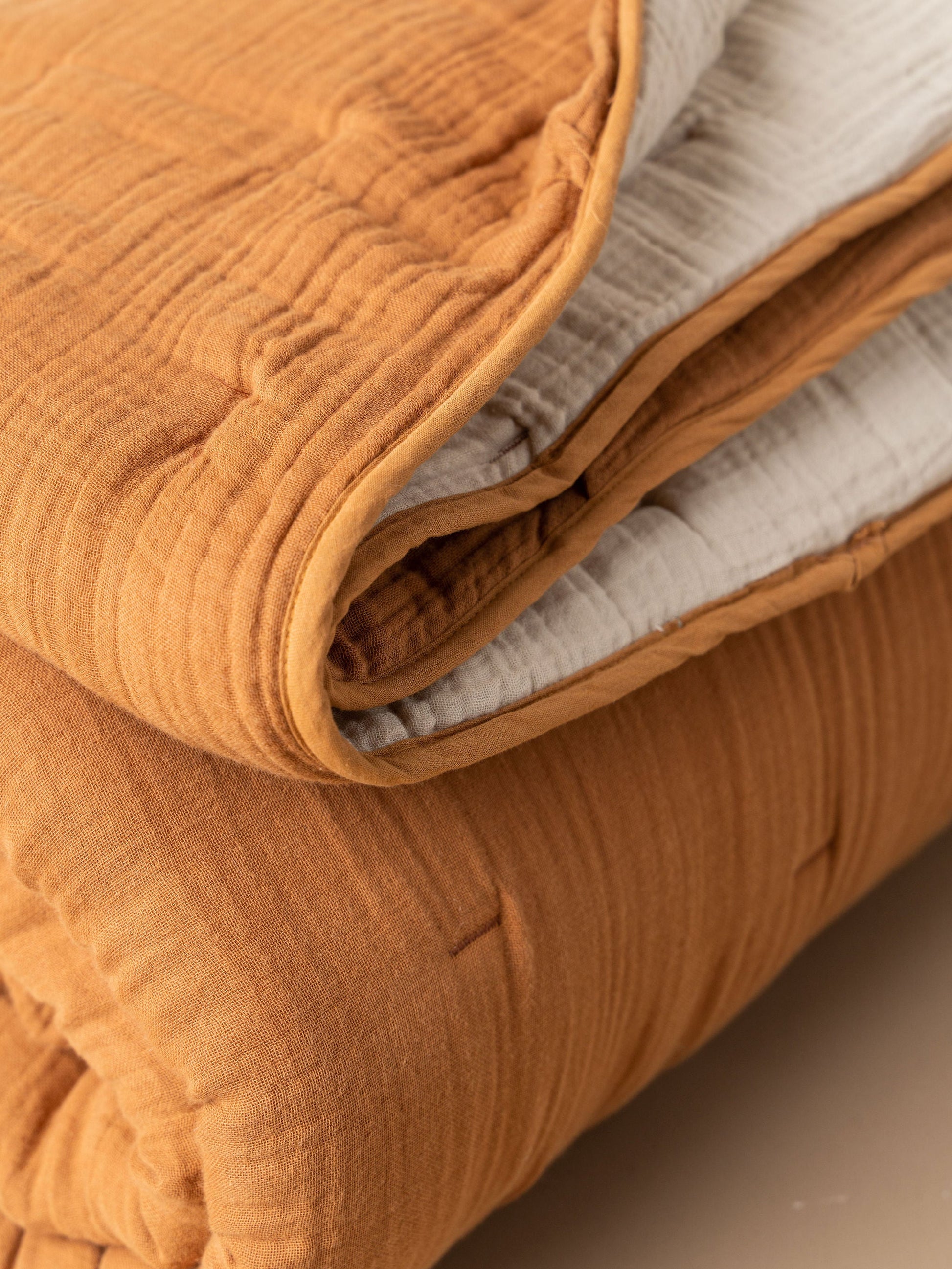 Enes Quilted Bed Cover | Terracotta -  -  - Saardé - Saardé.