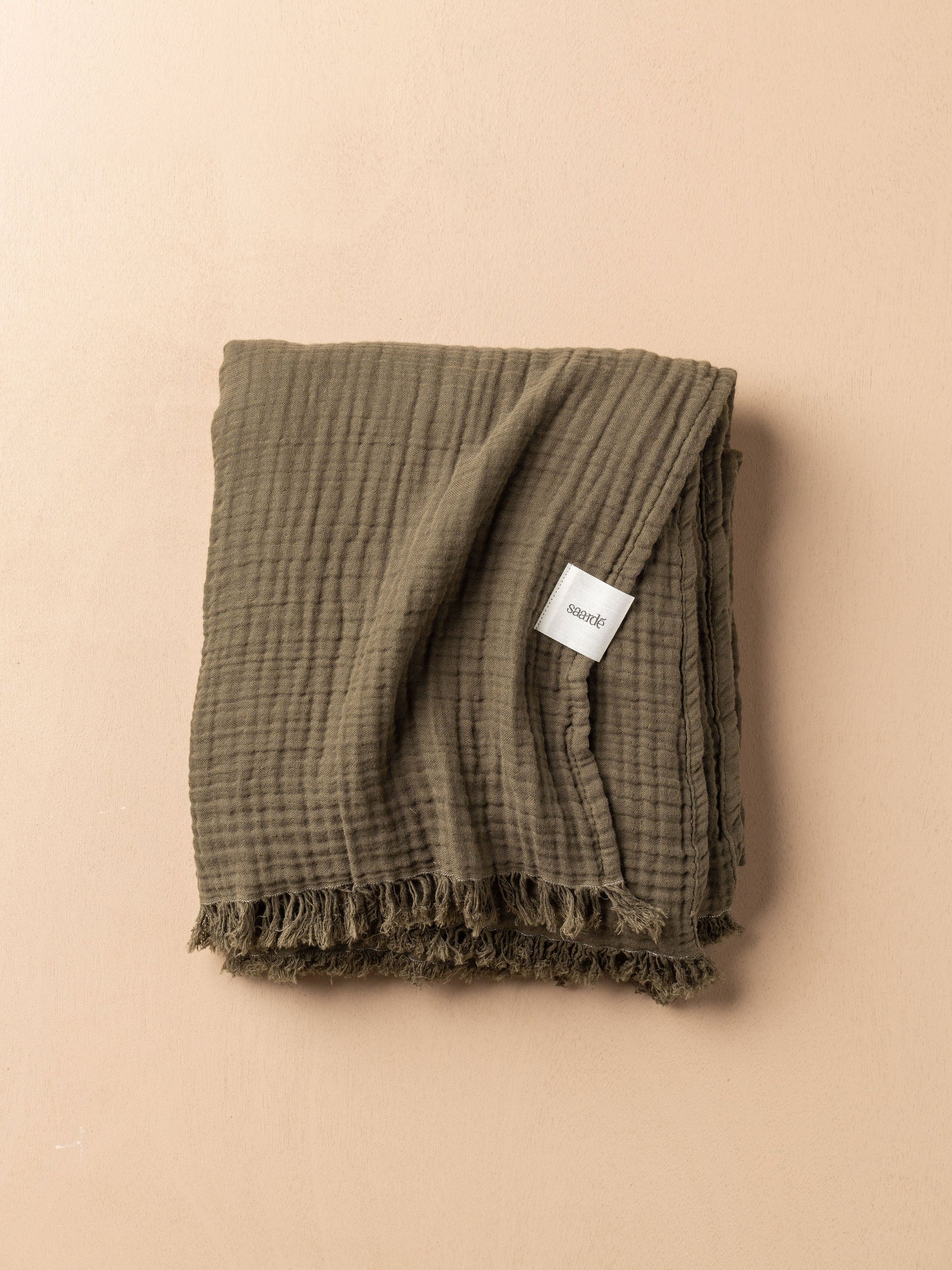 Enes Throw | Dark Olive -  -  - Saardé - Saardé.