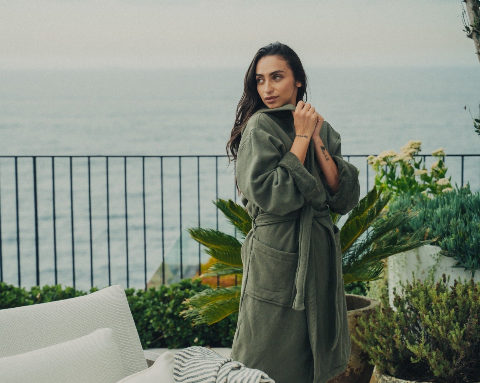 Vintage Wash Robe | Olive - S/M - S/M - Saardé - Saardé.