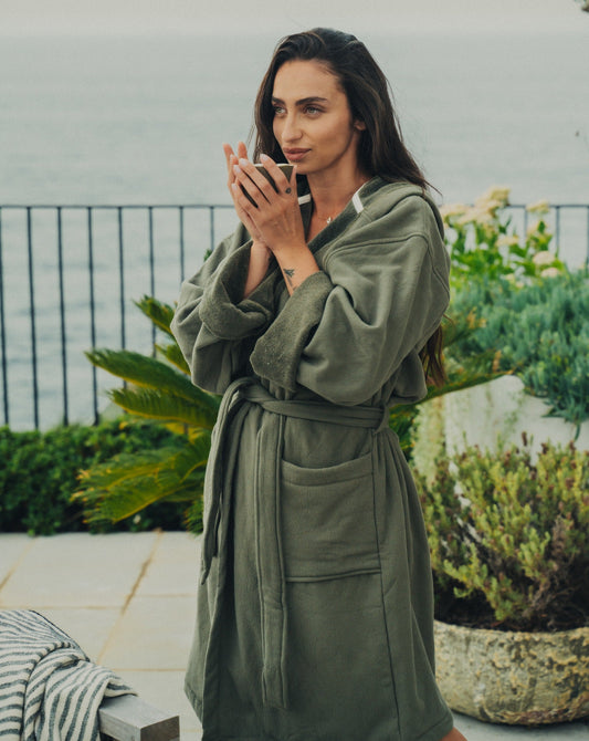 Vintage Wash Robe | Olive - M/L - M/L - Saardé - Saardé.