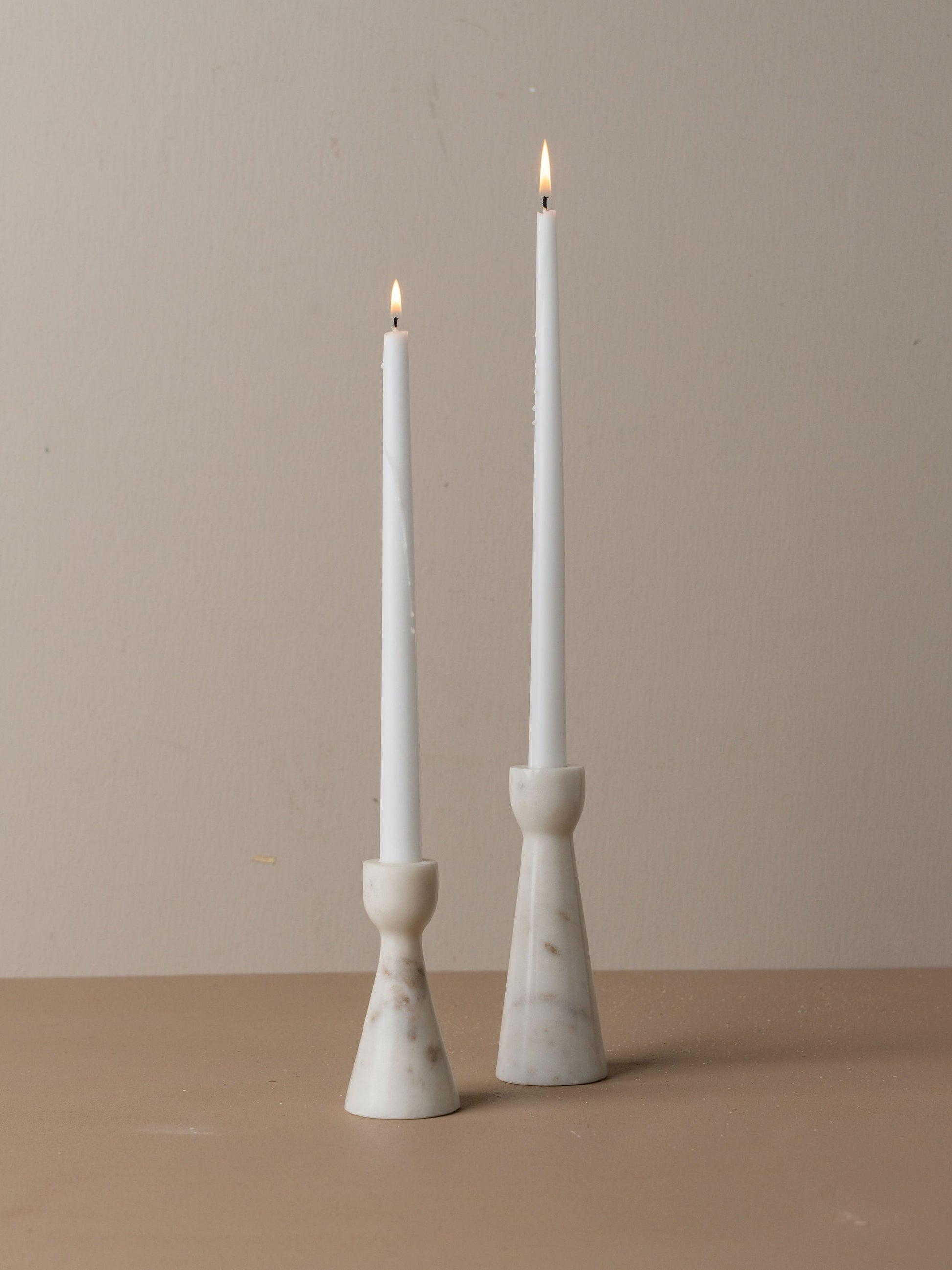 Muum Marble Candle Holder - Large - White - - - Saardé - Saardé.
