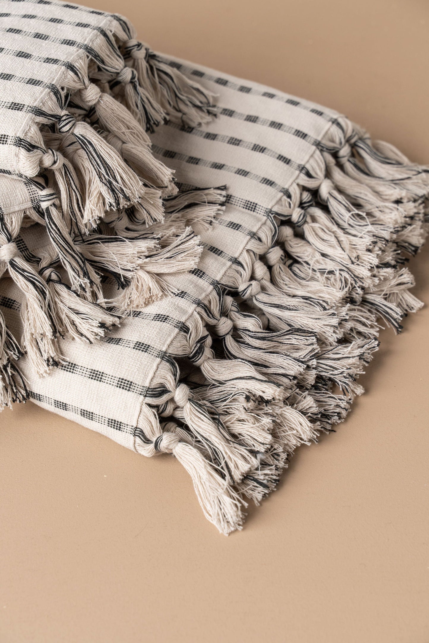 Chickpea Bath Sheet Bundle - Stone/Black -  -  - Saardé - Saardé.