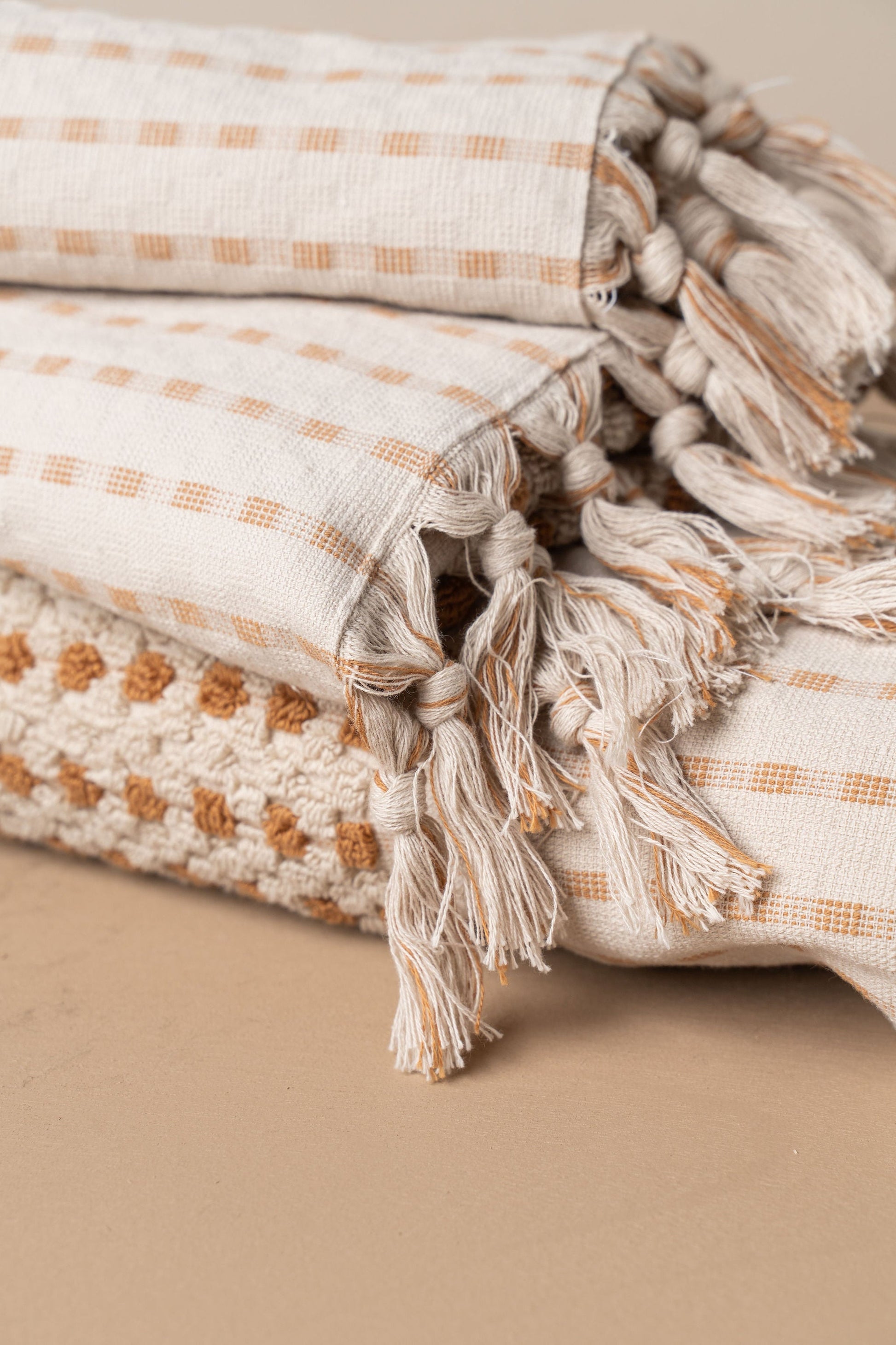 Chickpea Bath Sheet Bundle - Stone/Terracotta -  -  - Saardé - Saardé.