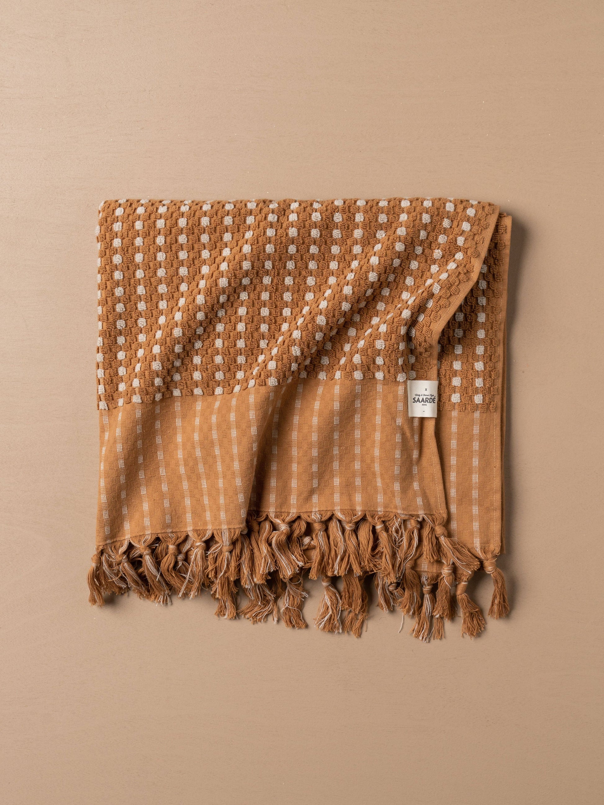 Chickpea Bath Sheet Collection - Terracotta/Stone - Bath Sheet - Bath Sheet - Saardé - Saardé.