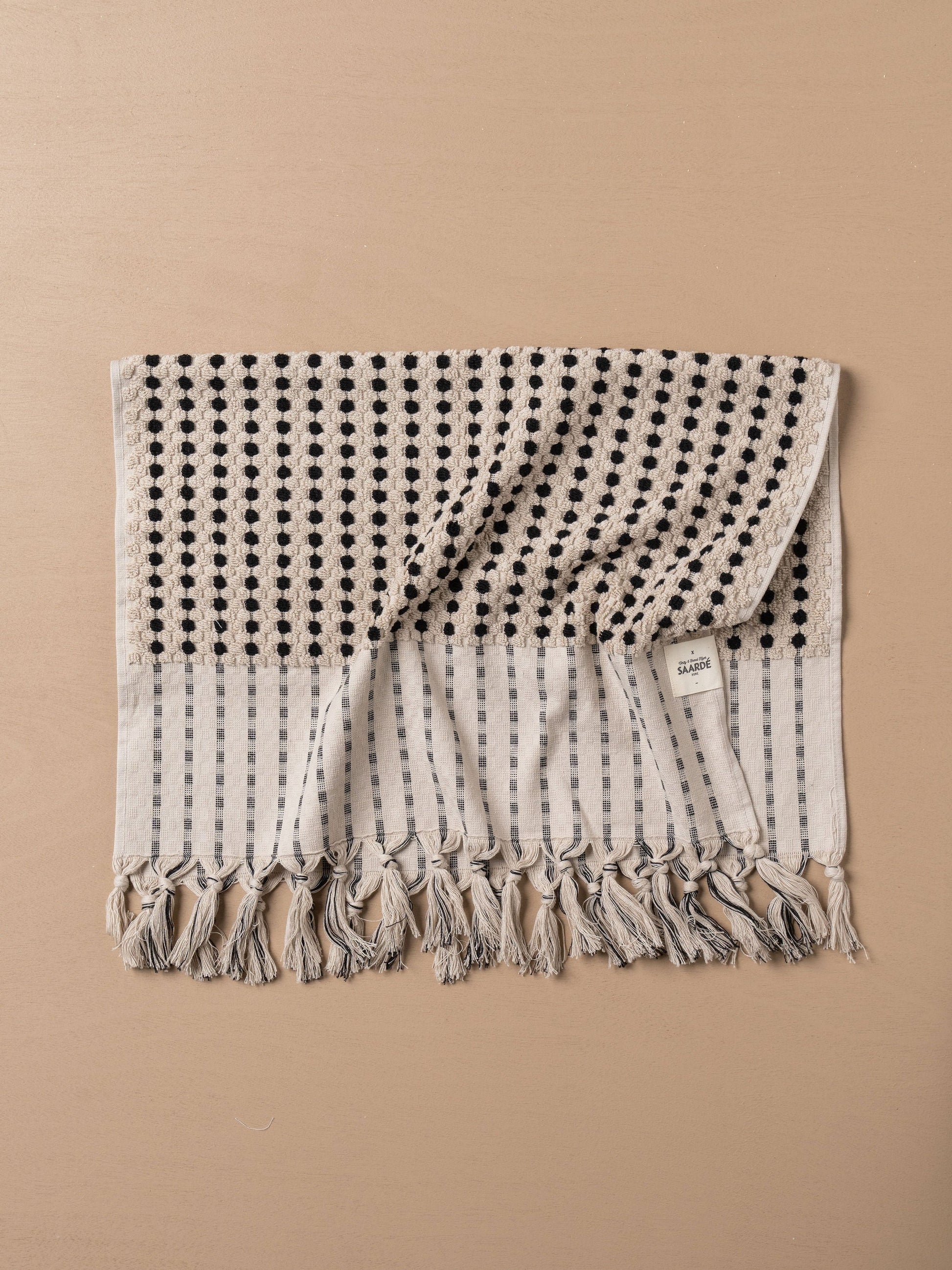 Chickpea Bath Sheet Bundle - Stone/Black -  -  - Saardé - Saardé.
