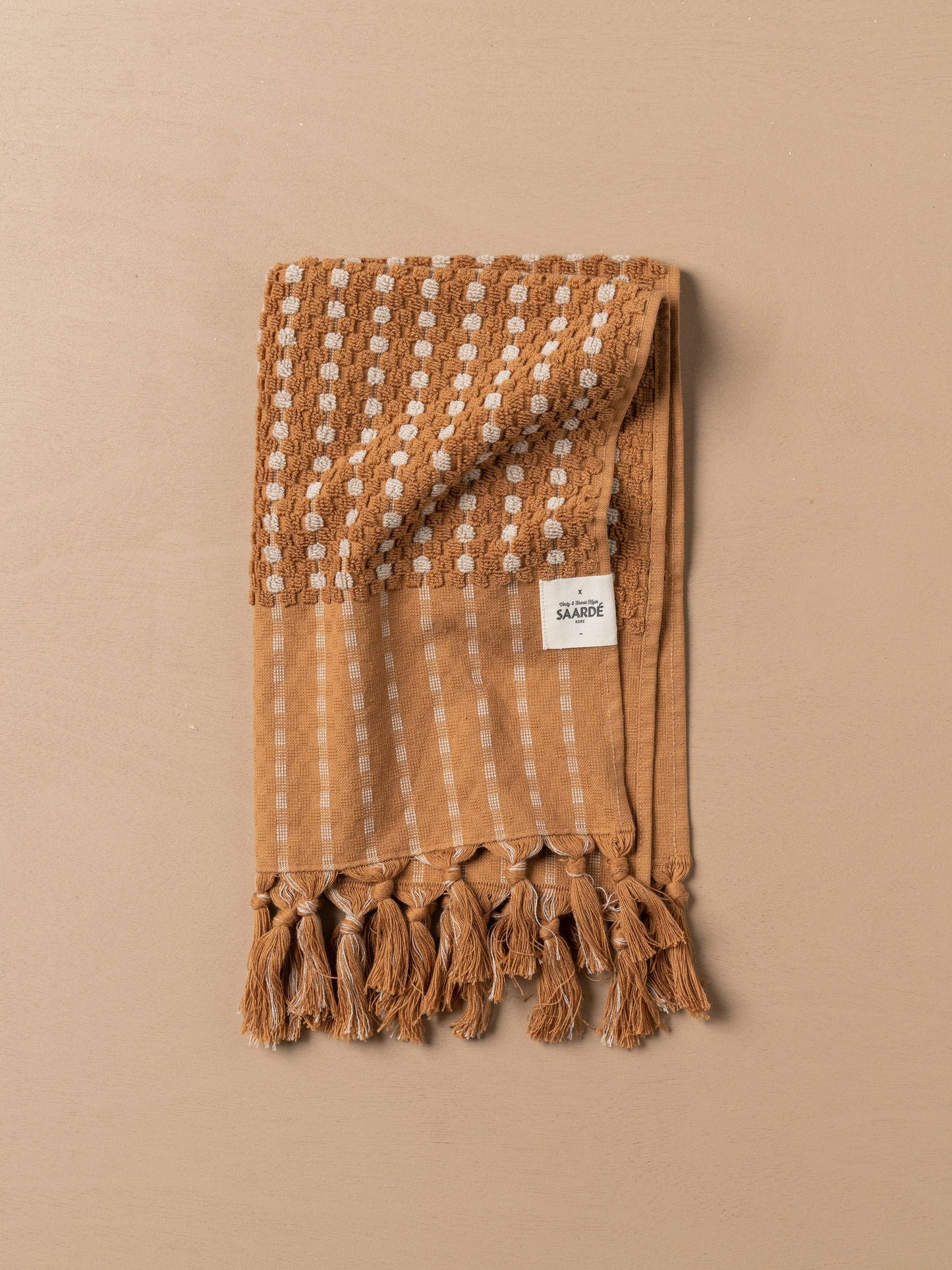 Chickpea Bath Sheet Collection - Terracotta/Stone - Hand Towel - Hand Towel - Saardé - Saardé.