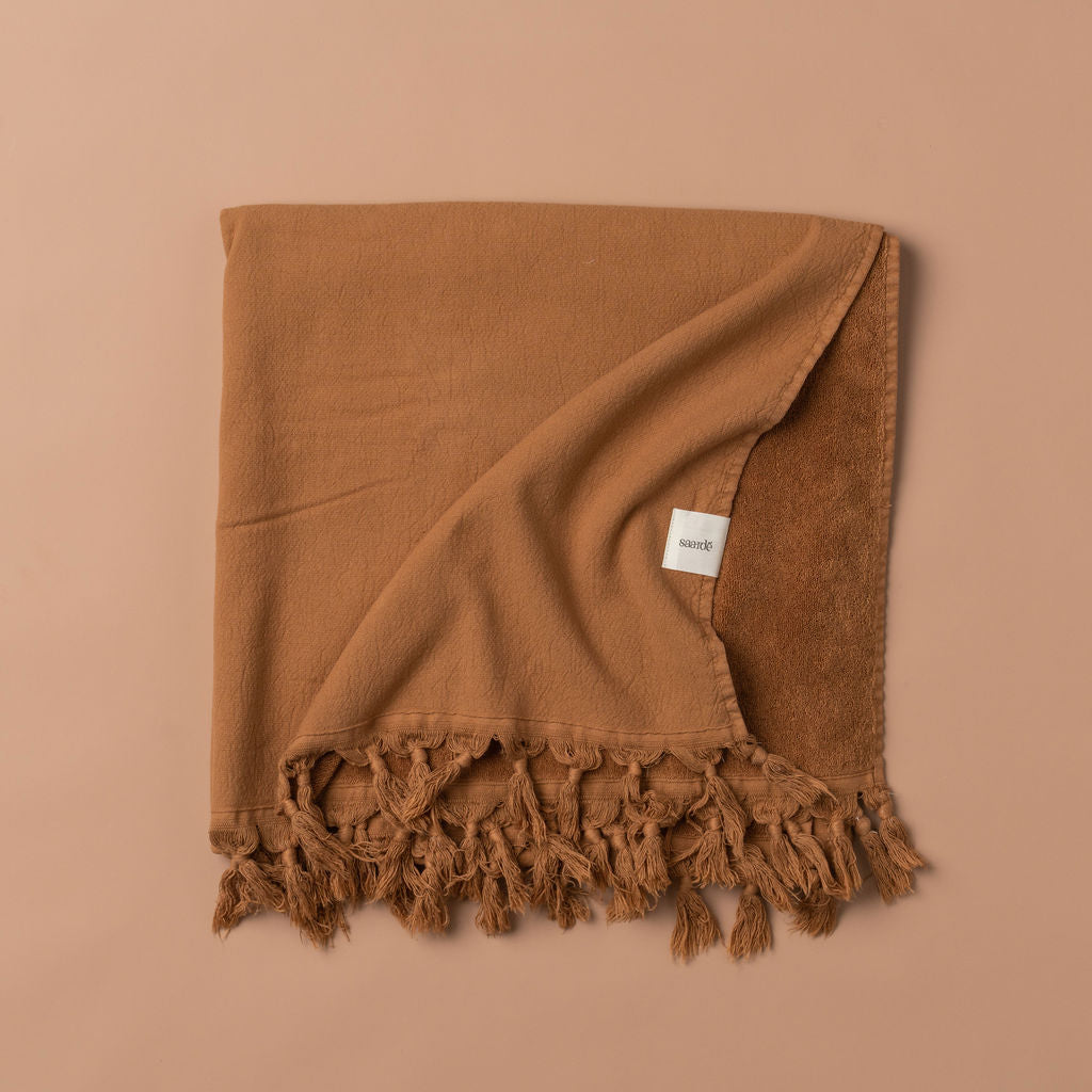 Vintage Wash Bath Sheet Bundle - Terracotta -  -  - Saardé - Saardé.