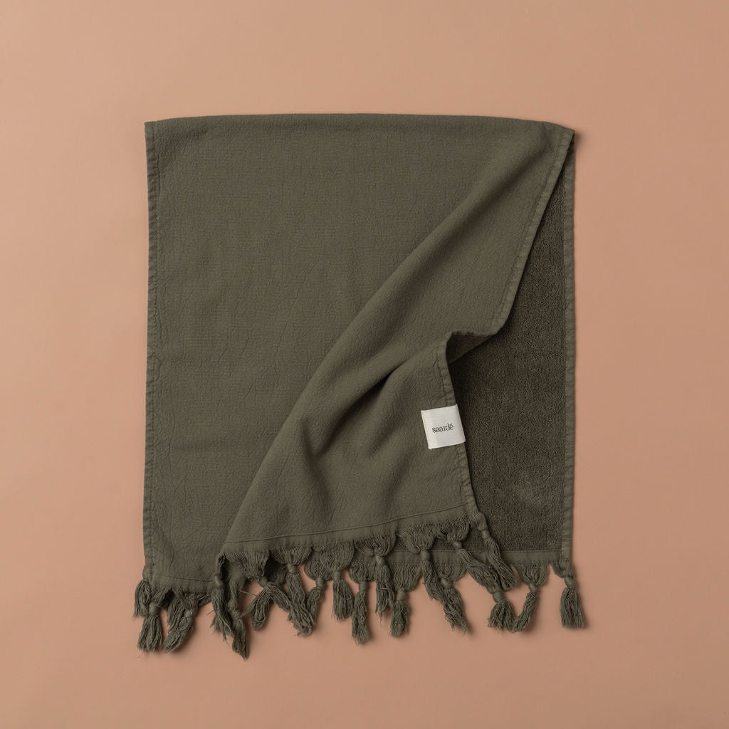 Vintage Wash Bath Sheet Bundle - Olive -  -  - Saardé - Saardé.