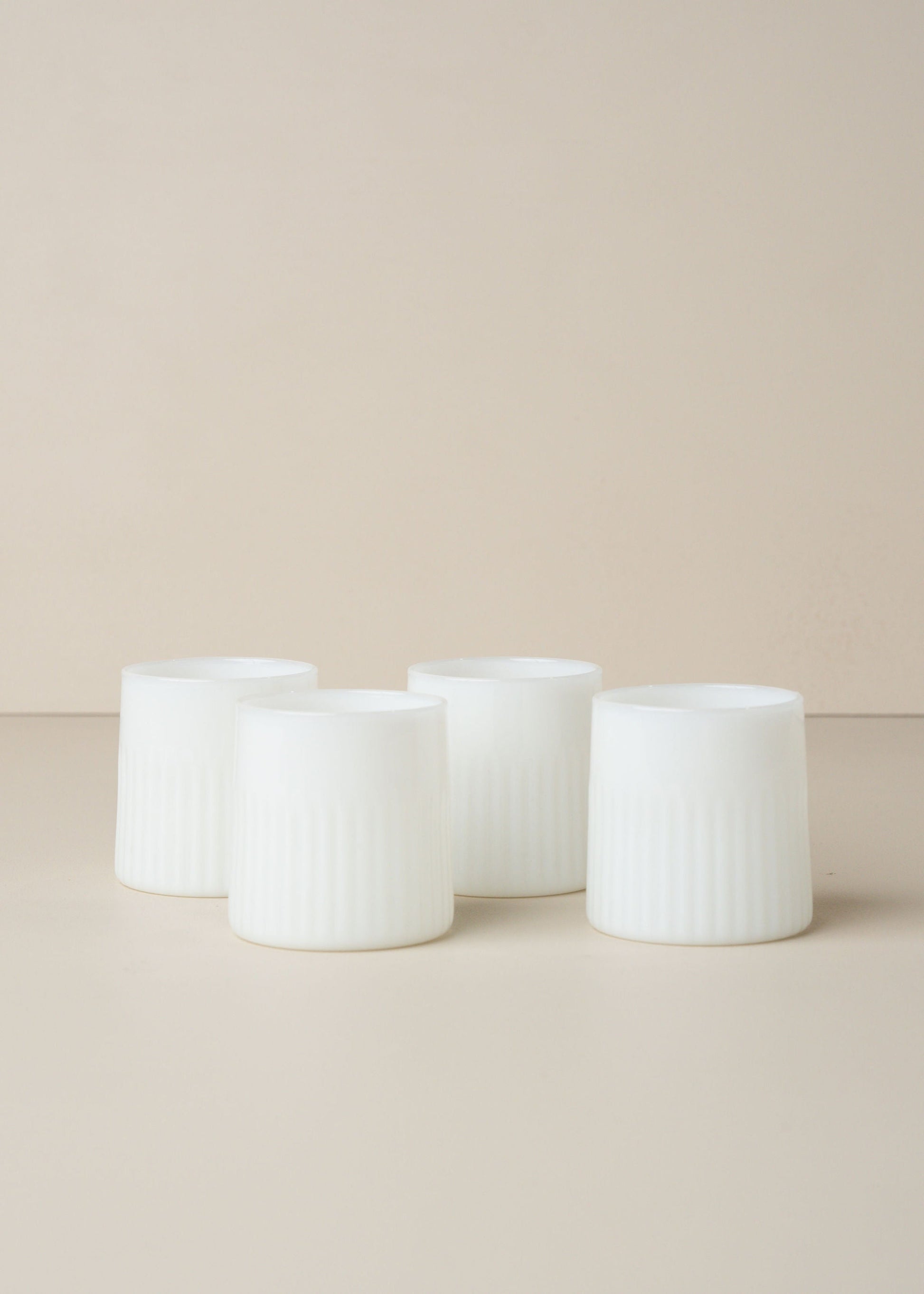 Kairos Medium Water Glass | Opaque White | Set of 4 - - - Saardé - Saardé.
