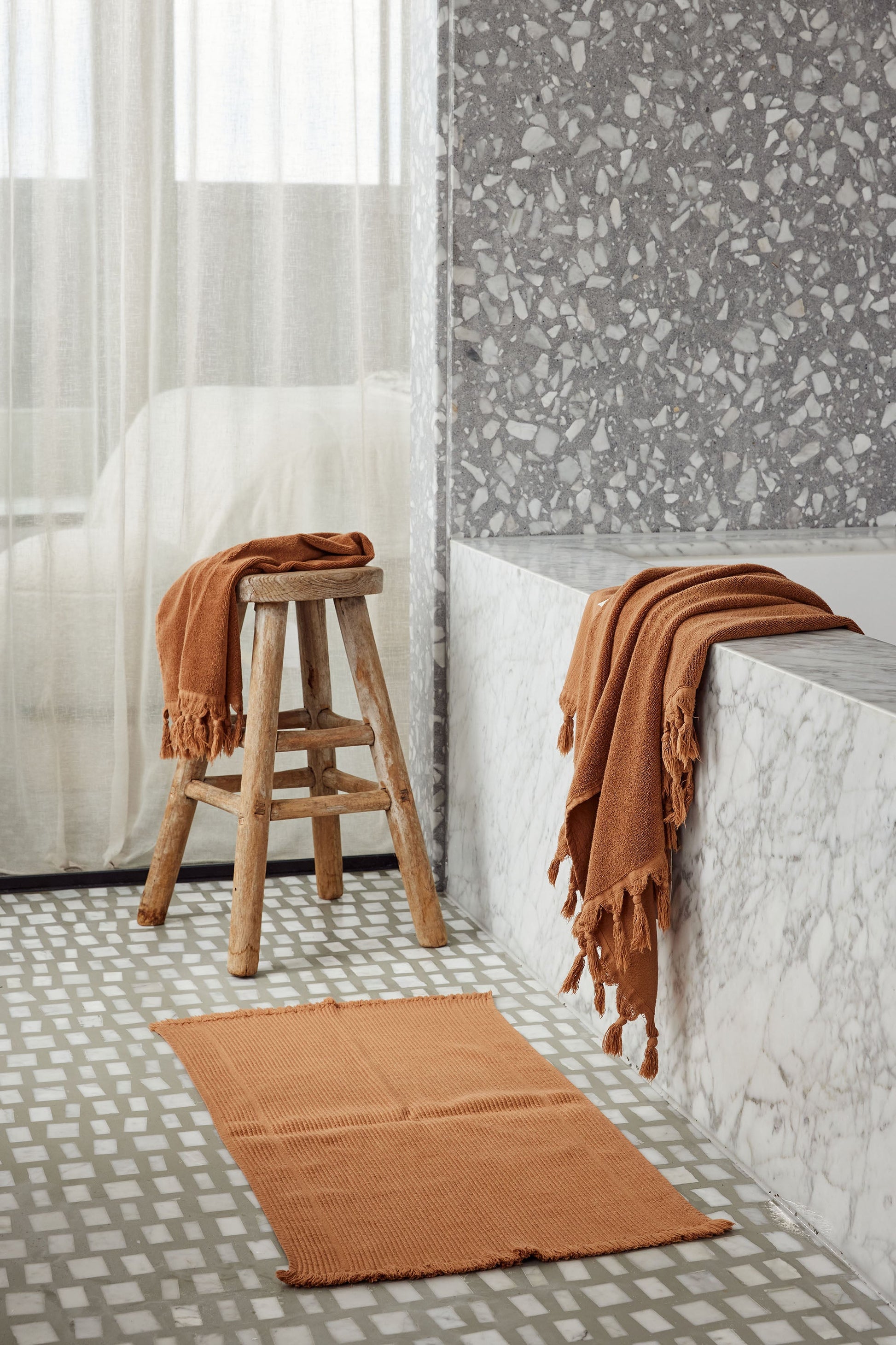 Vintage Wash Towel Bundle - Terracotta -  -  - Saardé - Saardé.