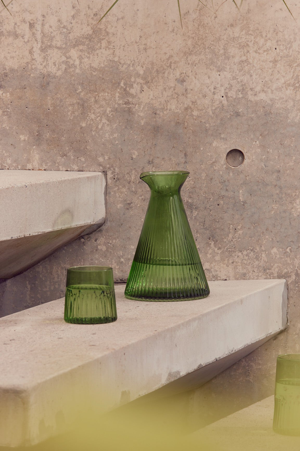 Kairos Medium Water Glass | Green | Set of 4 - - - Saardé - Saardé.