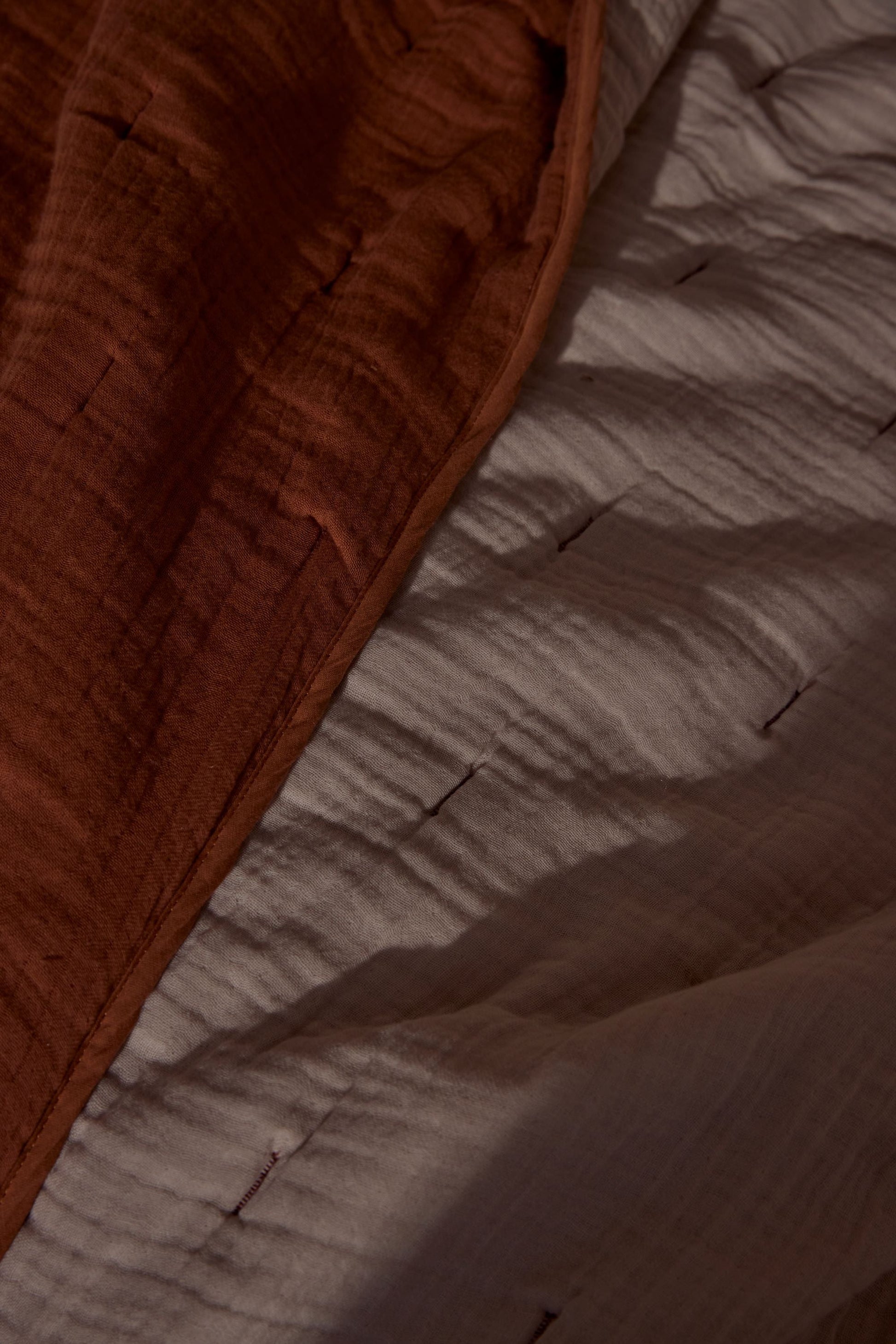Enes Quilted Bed Cover | Terracotta -  -  - Saardé - Saardé.