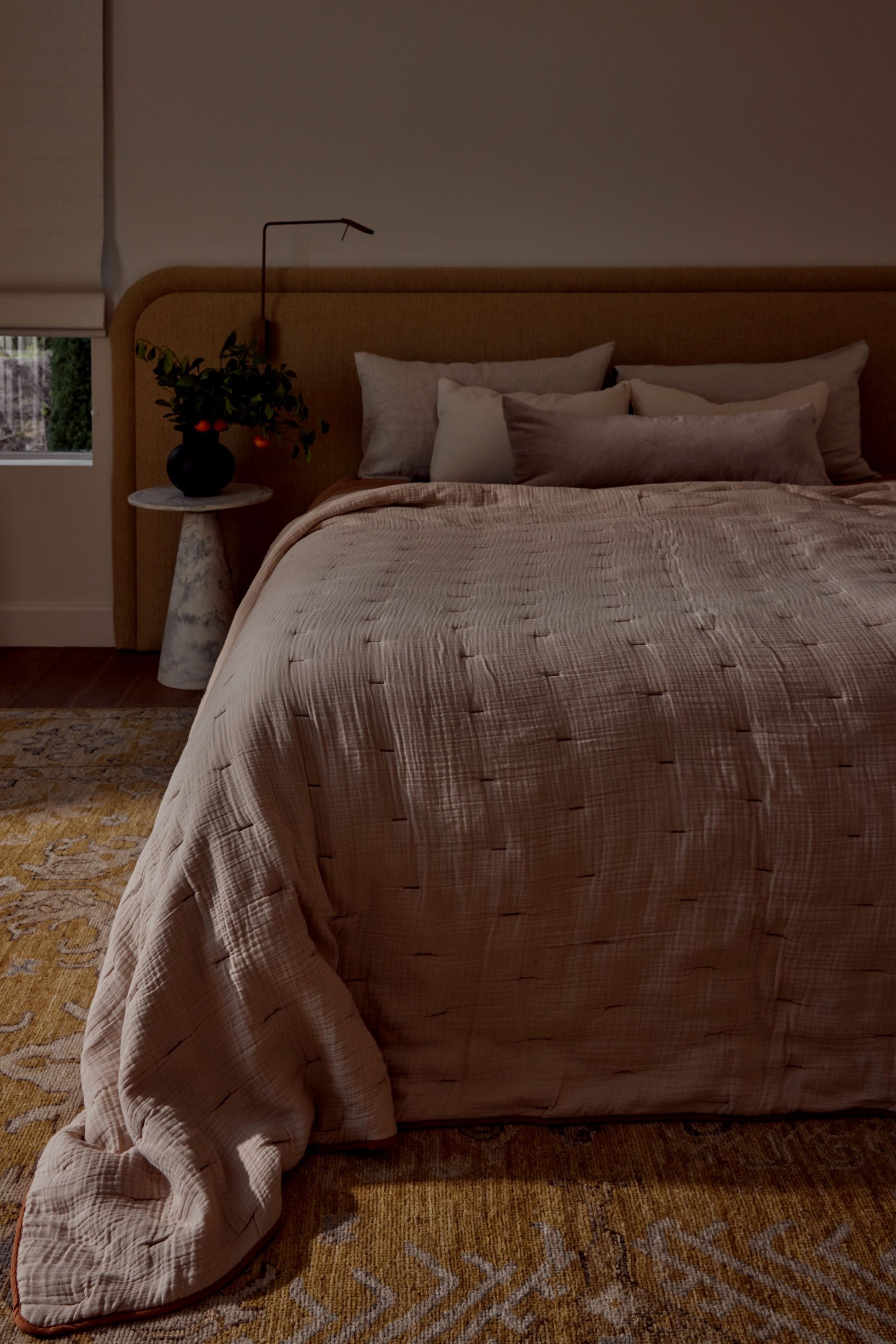 Enes Quilted Bed Cover | Terracotta -  -  - Saardé - Saardé.
