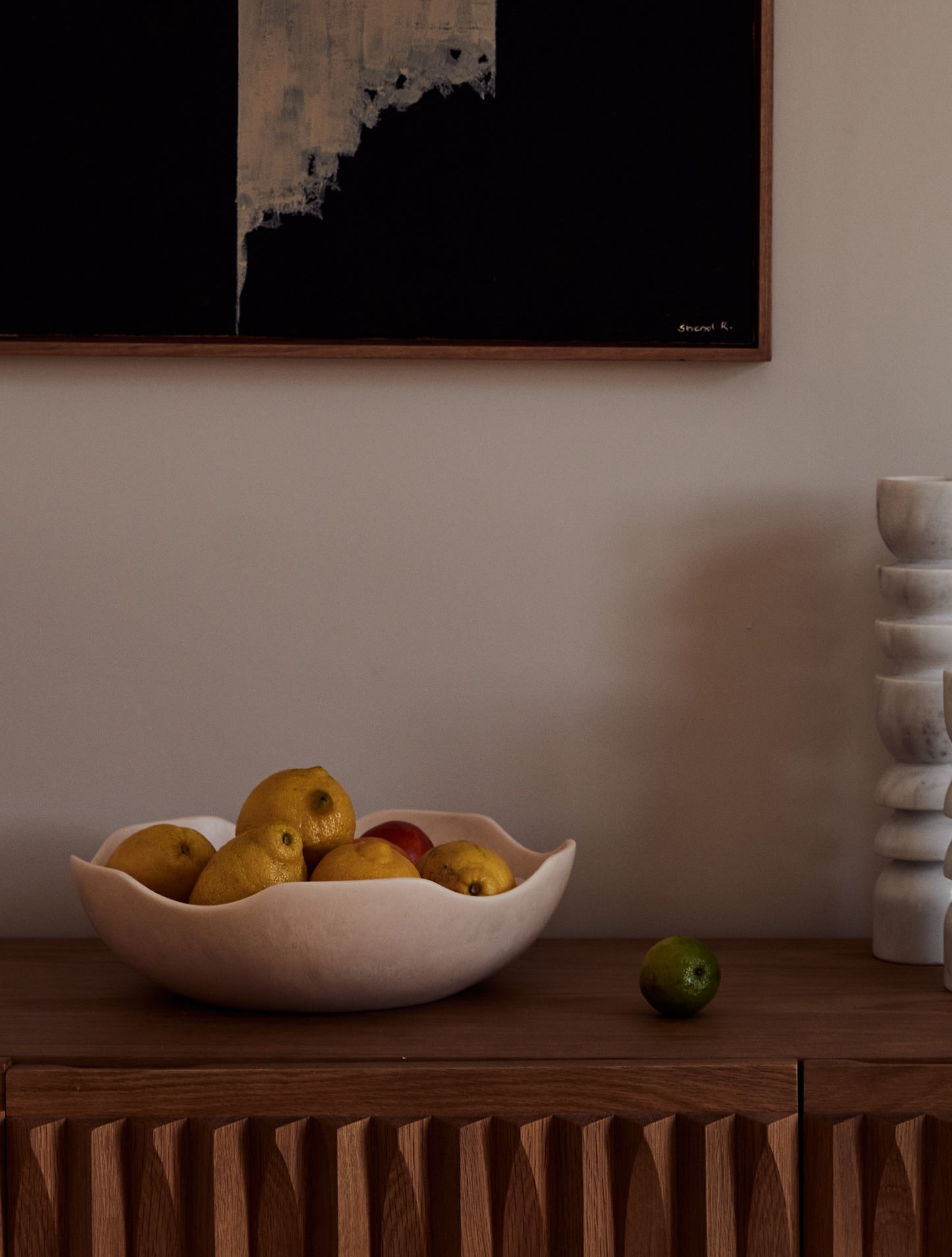 Flow Resin Salad Bowl | Marshmallow - Large - Large - Saardé - Saardé.