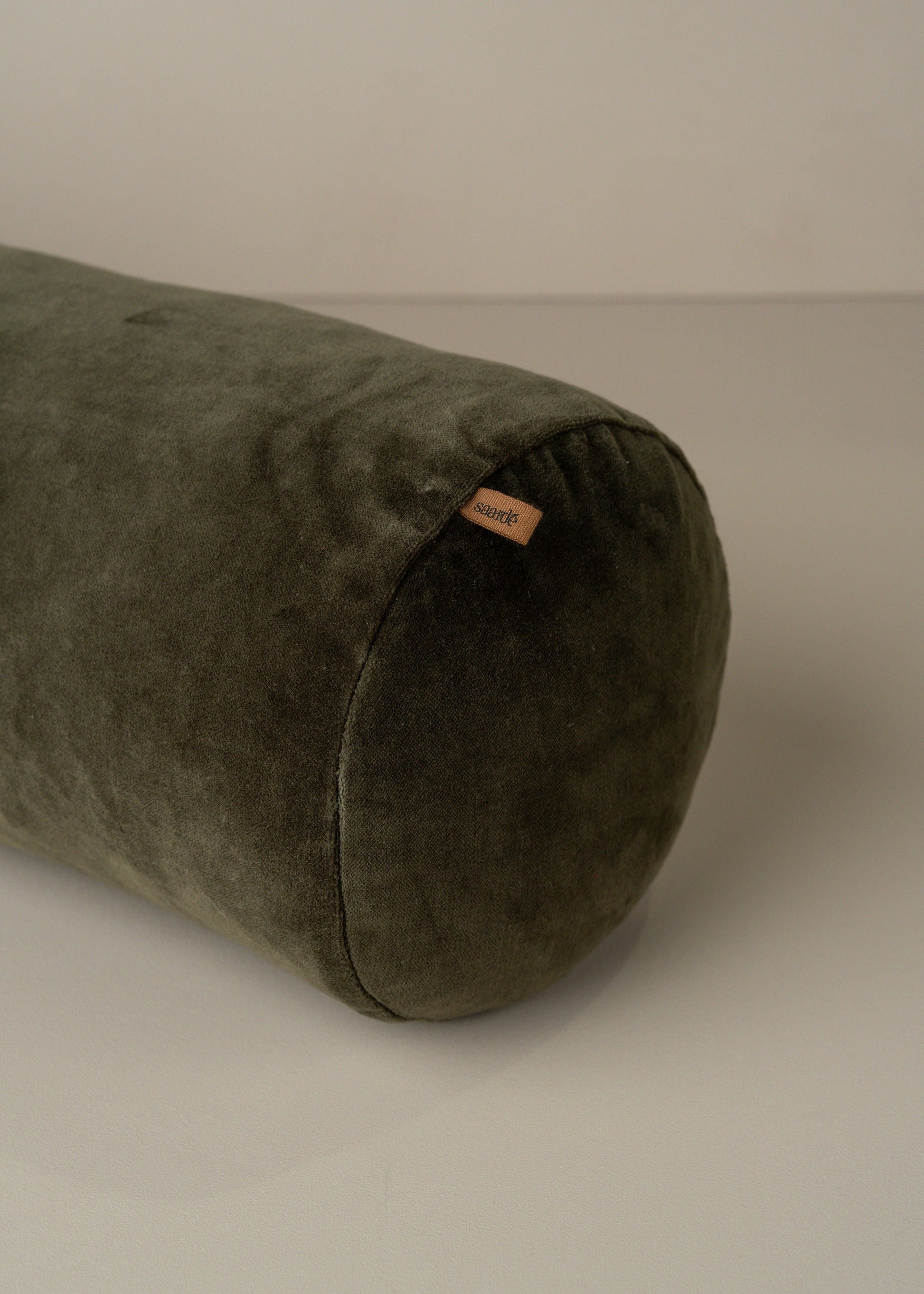Velvet Structured Bolster | Dark Olive - - - Saardé - Saardé.